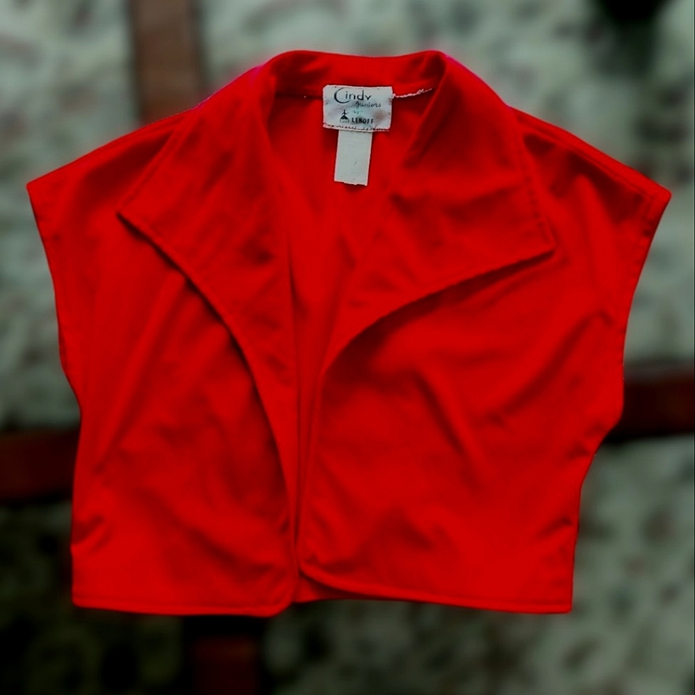 Wide Lapel Open Crop Top